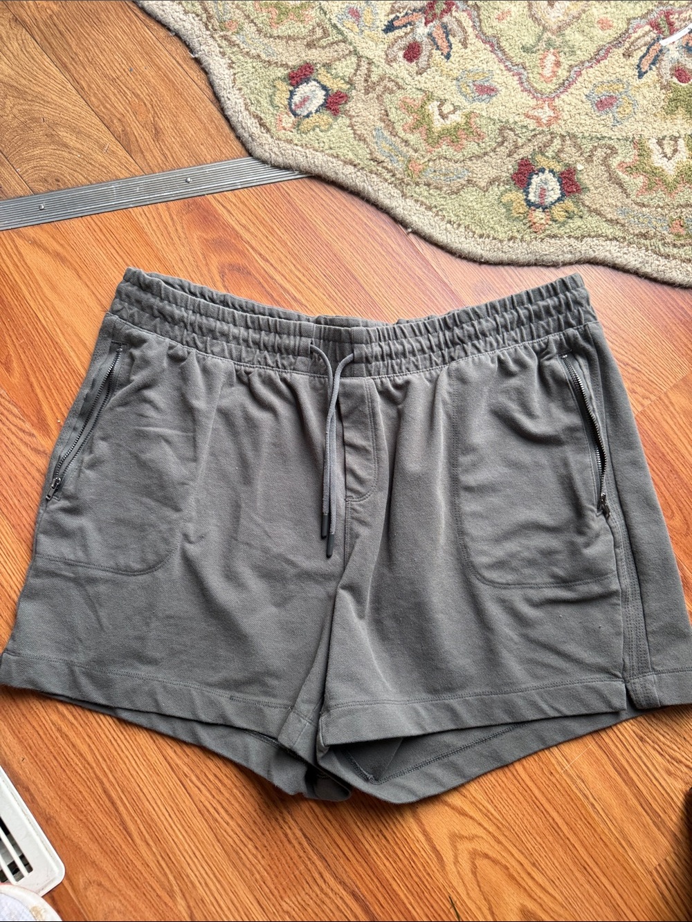 90 Degree By Reflex Gray Drawstring Athletic Shorts